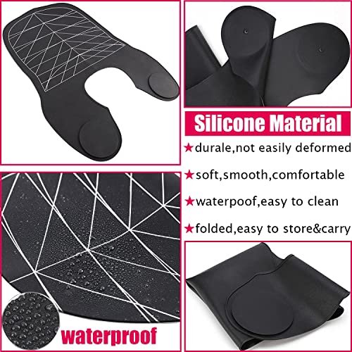XDONEF Silicone Hair Cutting Guide Collar – Waterproof Weighted Neck Wrap for Salon & Home Use (White, Large 21.5x16.5in) Avelisse