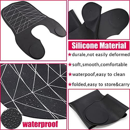 XDONEF Silicone Hair Cutting Guide Collar – Waterproof Weighted Neck Wrap for Salon & Home Use (White, Large 21.5x16.5in) Avelisse