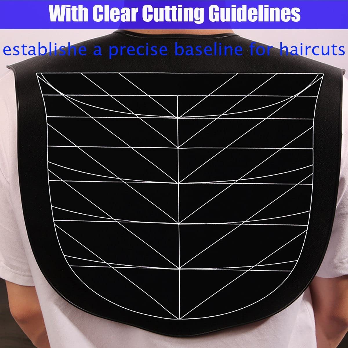 XDONEF Silicone Hair Cutting Guide Collar – Waterproof Weighted Neck Wrap for Salon & Home Use (White, Large 21.5x16.5in) Avelisse