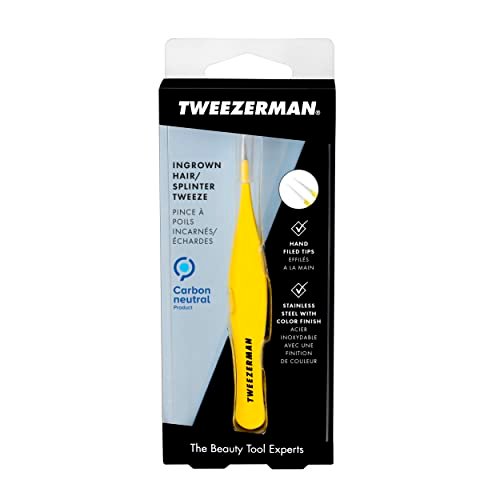 Tweezerman First Aid Splintertweeze – Precision Stainless Steel Splinter Remover, Yellow Avelisse
