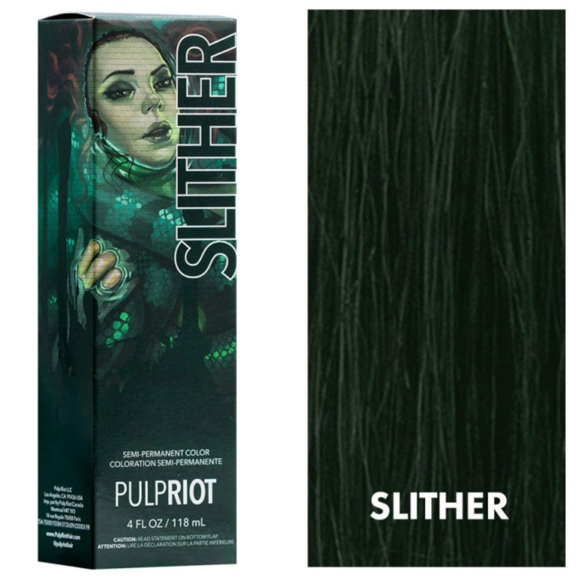 Pulp Riot Slither Semi-Permanent Hair Color - 4 oz Vibrant Green Avelisse