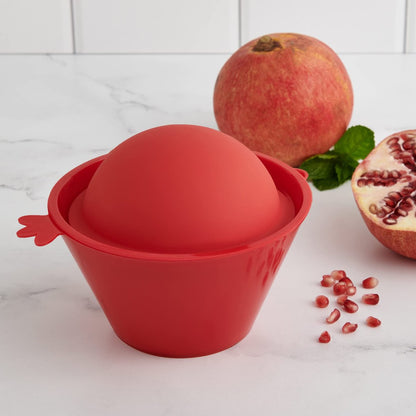 HIC Kitchen Pomegranate Seed Remover 3-Piece Set - BPA-Free Plastic & Silicone, Fast & Mess-Free Deseeding