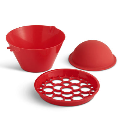HIC Kitchen Pomegranate Seed Remover 3-Piece Set - BPA-Free Plastic & Silicone, Fast & Mess-Free Deseeding
