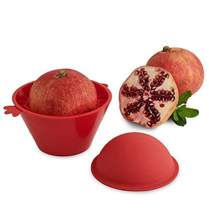 HIC Kitchen Pomegranate Seed Remover 3-Piece Set - BPA-Free Plastic & Silicone, Fast & Mess-Free Deseeding