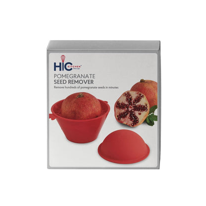 HIC Kitchen Pomegranate Seed Remover 3-Piece Set - BPA-Free Plastic & Silicone, Fast & Mess-Free Deseeding