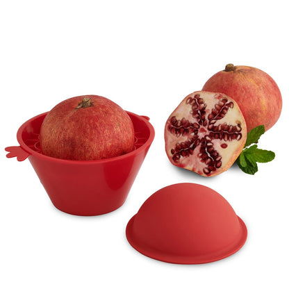 HIC Kitchen Pomegranate Seed Remover 3-Piece Set - BPA-Free Plastic & Silicone, Fast & Mess-Free Deseeding
