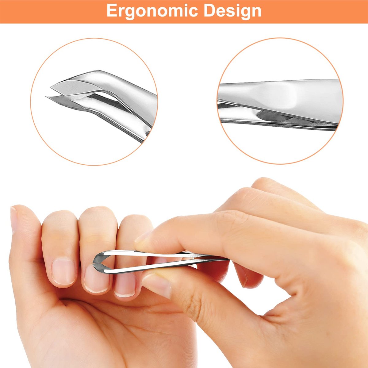 THRAU Mini Cuticle Trimmer for Manicure & Pedicure – Stainless Steel Cuticle Nipper with Precise Pointed Tip - görsel 3