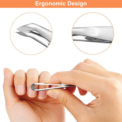 THRAU Mini Cuticle Trimmer for Manicure & Pedicure – Stainless Steel Cuticle Nipper with Precise Pointed Tip