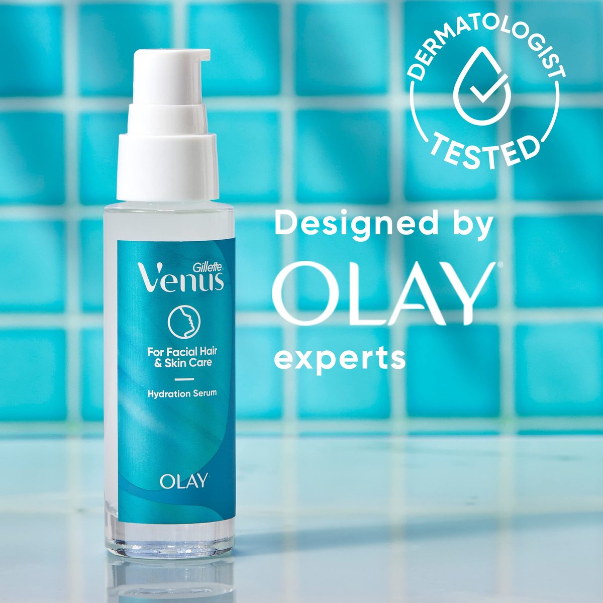 Gillette Venus Facial Hydration Serum with Hyaluronic Acid – Post-Dermaplaning Moisturizer, 1.5 oz - görsel 6
