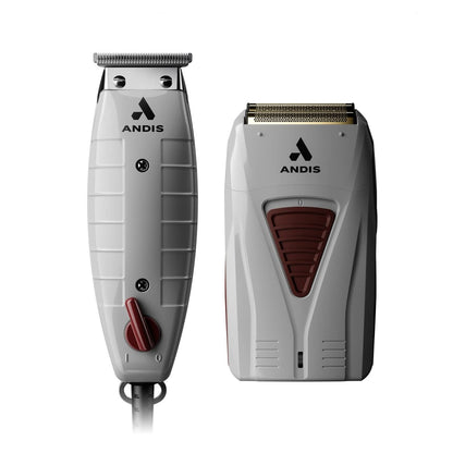Andis 17270 Finishing Combo T-Outliner Trimmer & Pro Foil Lithium Titanium Foil Shaver - Professional Hair & Beard Trimming Kit Avelisse