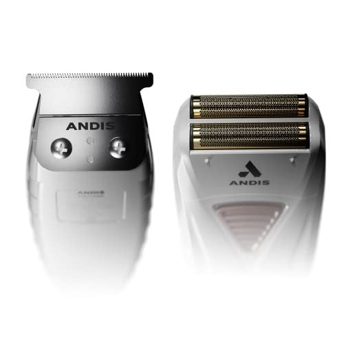 Andis 17270 Finishing Combo T-Outliner Trimmer & Pro Foil Lithium Titanium Foil Shaver - Professional Hair & Beard Trimming Kit Avelisse