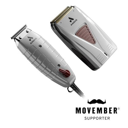 Andis 17270 Finishing Combo T-Outliner Trimmer & Pro Foil Lithium Titanium Foil Shaver - Professional Hair & Beard Trimming Kit Avelisse