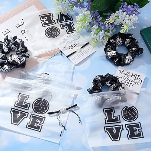 Juexica 36-Piece Volleyball Team Gifts Set - Black and White Bracelets, Scrunchies, and Bags for Women Players - görsel 12