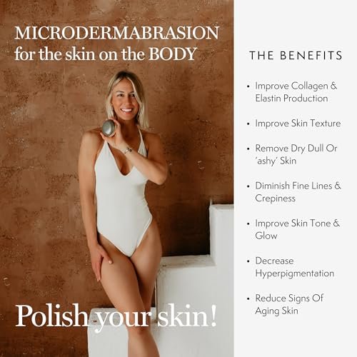 Luxene Beauty FIRMAGLOW® Microdermabrasion Device for Body - Professional Diamond Tip Home Skin Care Tool for Anti-Aging, Resurfacing & Exfoliation - All Skin Types Avelisse