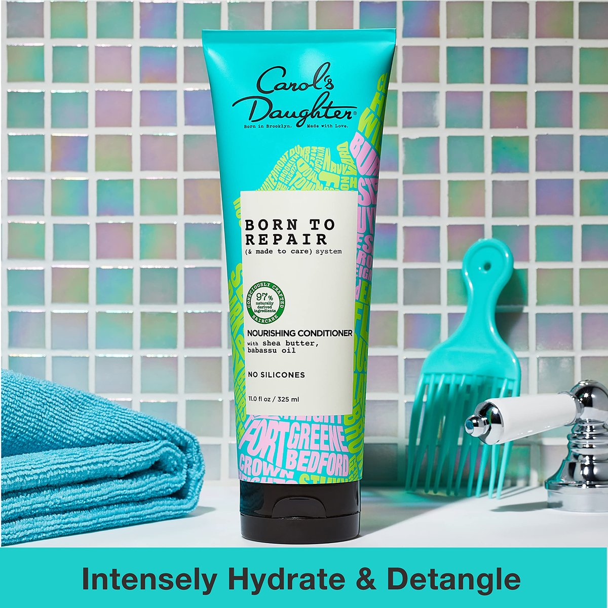 Carol's Daughter Born To Repair Nourishing Conditioner - Sulfate-Free for Curly Hair with Shea Butter, 11 Fl Oz Avelisse