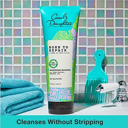 Carol's Daughter Born To Repair Nourishing Shampoo - Sulfate-Free Curly Hair Care with Shea Butter, 11 Fl Oz Avelisse