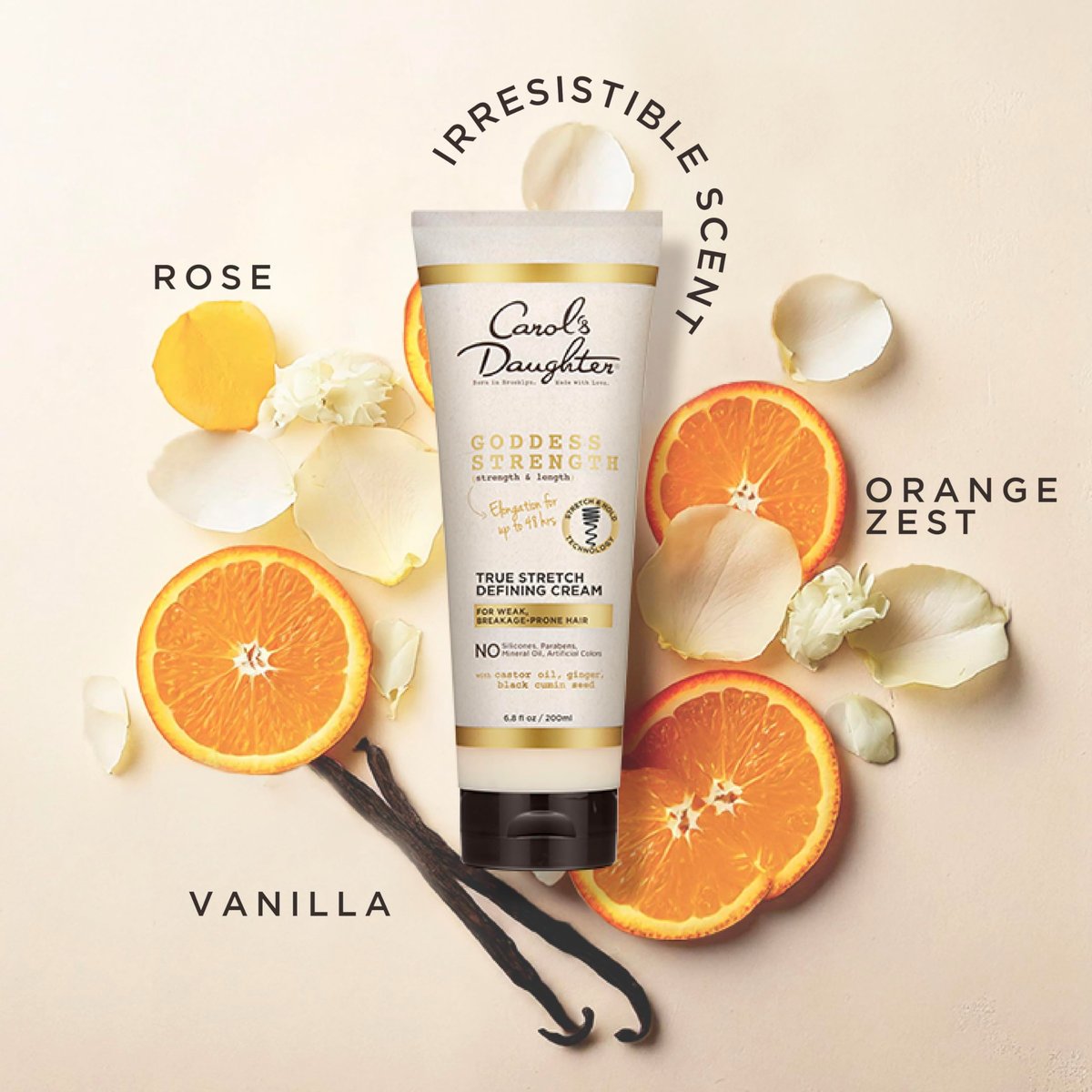 Carol's Daughter Goddess Strength True Stretch Defining Hair Cream for Waves, Coils and Curls, 6.8 oz Avelisse