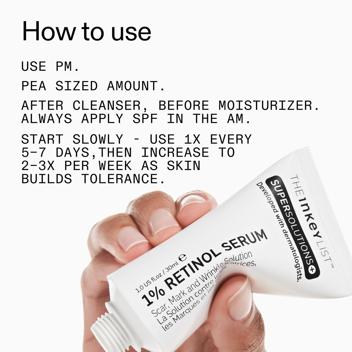 The INKEY List SuperSolutions 1% Retinol Serum – Face & Neck Treatment for Wrinkles, Scars & Skin Tone Avelisse
