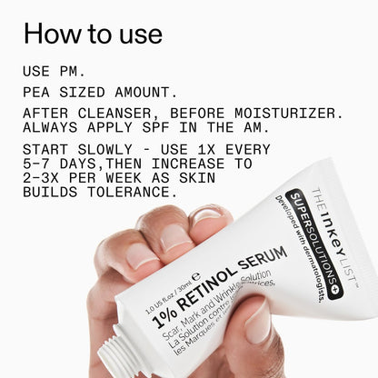 The INKEY List SuperSolutions 1% Retinol Serum – Face & Neck Treatment for Wrinkles, Scars & Skin Tone Avelisse