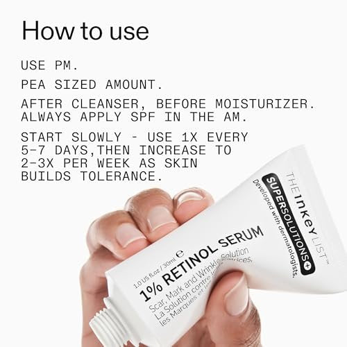The INKEY List SuperSolutions 1% Retinol Serum – Face & Neck Treatment for Wrinkles, Scars & Skin Tone Avelisse