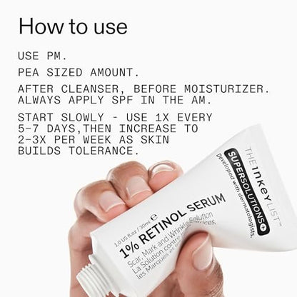 The INKEY List SuperSolutions 1% Retinol Serum – Face & Neck Treatment for Wrinkles, Scars & Skin Tone Avelisse