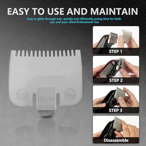 Wahl Professional Color Coded Clipper Guide Comb Attachment #1/2, 1/16", 1.5mm - 2 Pack by CHAR YONG - görsel 6
