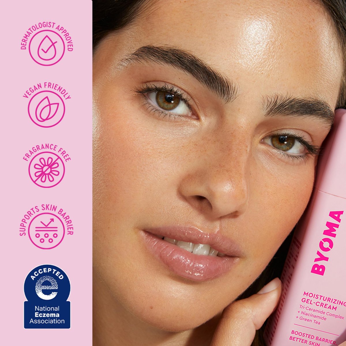 BYOMA Moisturizing Gel Cream - Barrier Repair Face Lotion with Niacinamide and Green Tea, Ceramide Moisturizer for Dry Skin, Alcohol Free & Oil Free, 1.69 fl. oz Avelisse