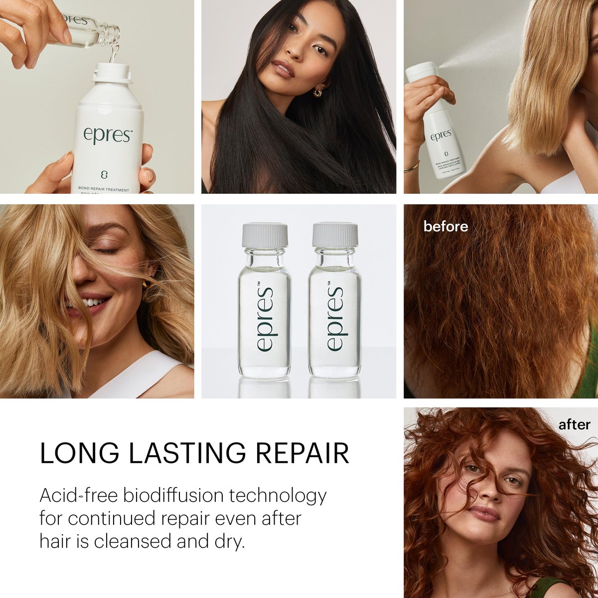 Epres Bond Repair Treatment Refill (2 x 15ml) – Bonding Treatment for Damaged Hair – Softer, Stronger, Healthier Hair – For All Hair Types Avelisse