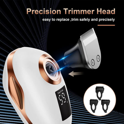 TAYAYO 2-in-1 Electric Razor for Women - Wet/Dry 5D Rotary Shaver & Hair Trimmer with USB Charging, Rechargeable Lithium-Ion Battery, Water Resistant Grooming Kit Avelisse