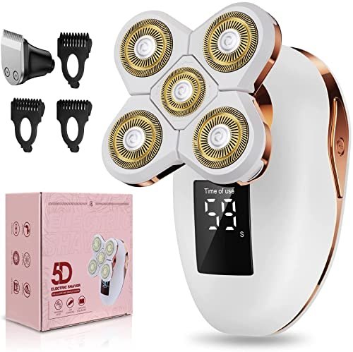 TAYAYO 2-in-1 Electric Razor for Women - Wet/Dry 5D Rotary Shaver & Hair Trimmer with USB Charging, Rechargeable Lithium-Ion Battery, Water Resistant Grooming Kit Avelisse