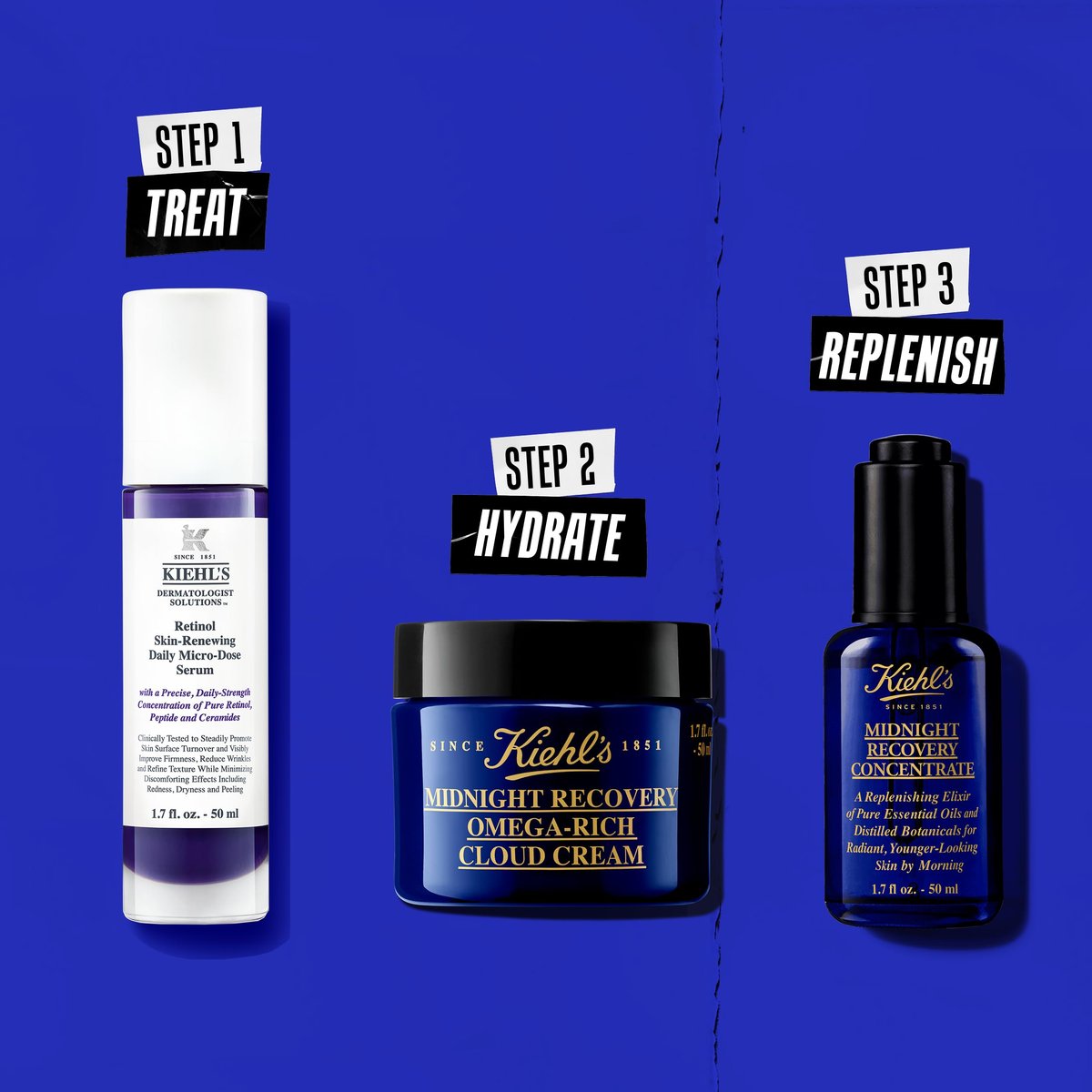 Kiehl's Midnight Recovery Omega Rich Botanical Night Cream – Overnight Renewing Face Moisturizer with Omega Oils and Lavender Scent, 1.7 fl oz Avelisse