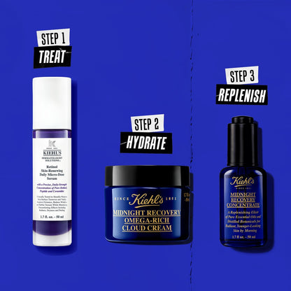 Kiehl's Midnight Recovery Omega Rich Botanical Night Cream – Overnight Renewing Face Moisturizer with Omega Oils and Lavender Scent, 1.7 fl oz Avelisse