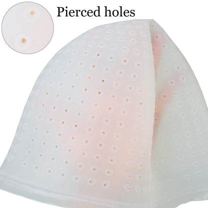 Professional Punched Silicone Highlight Hair Cap with Needle - Reusable Highlighting Poked Hole Caps for Hair Salon Dyeing Tools Avelisse