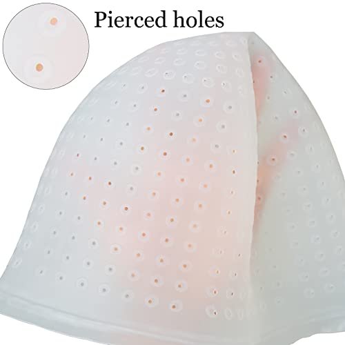 Professional Punched Silicone Highlight Hair Cap with Needle - Reusable Highlighting Poked Hole Caps for Hair Salon Dyeing Tools Avelisse