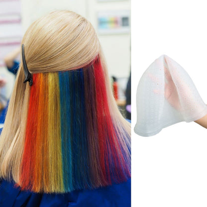 Professional Punched Silicone Highlight Hair Cap with Needle - Reusable Highlighting Poked Hole Caps for Hair Salon Dyeing Tools Avelisse