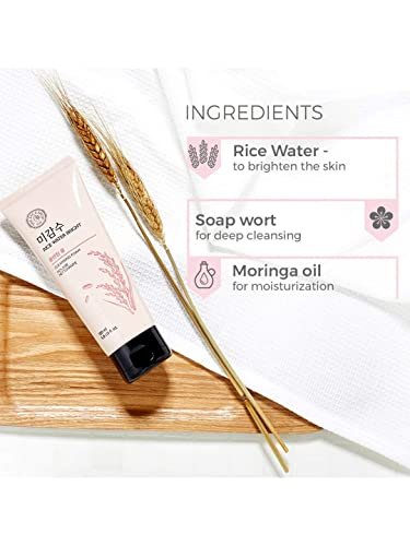 BETT Cleansing Foam 150ml – Rice Water & Soap Wort Face Wash for Brightening, Deep Cleansing & Moisturization | Men & Women - görsel 3