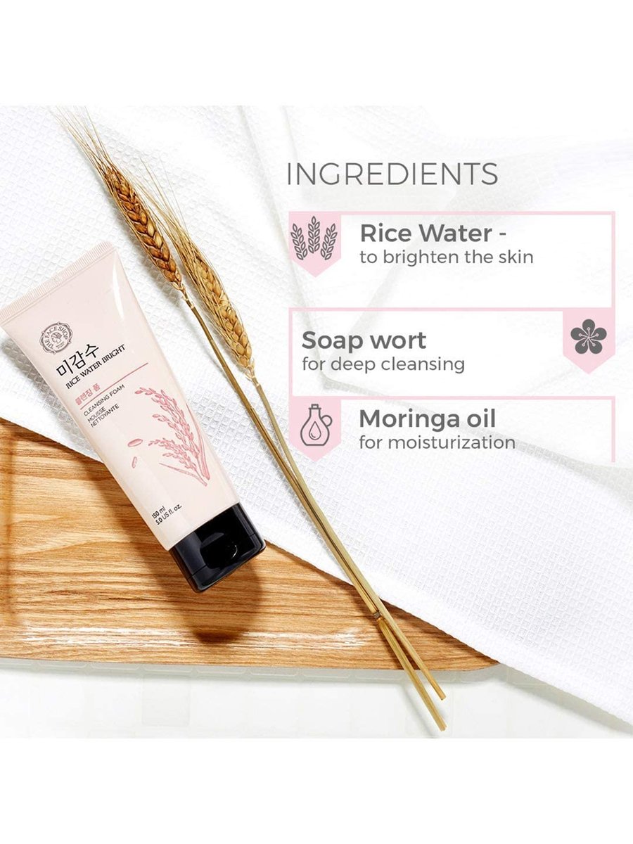 BETT Cleansing Foam 150ml – Rice Water & Soap Wort Face Wash for Brightening, Deep Cleansing & Moisturization | Men & Women - görsel 4