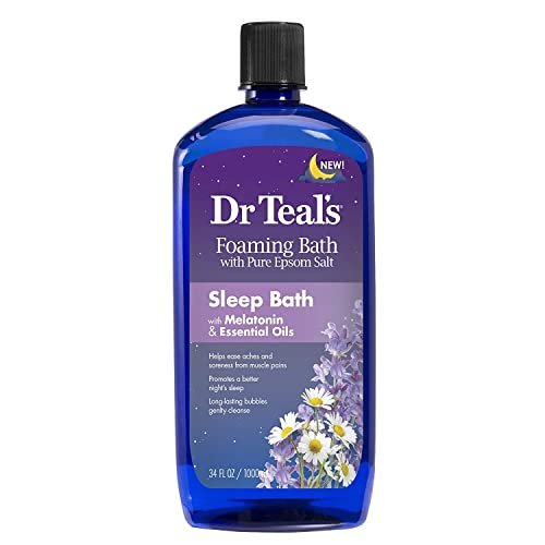 Dr Teal's Melatonin Sleep Bath Gift Set - Foaming Bath, Body Lotion & Sleep Spray with Lavender for Stress Relief Avelisse