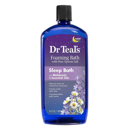 Dr Teal's Melatonin Sleep Bath Gift Set - Foaming Bath, Body Lotion & Sleep Spray with Lavender for Stress Relief Avelisse
