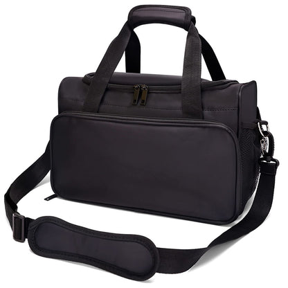 BARBERPLAN Barber Hairdressing Bag - Large Travel Storage Bag for Salon Tools, Makeup, Cosmetics - Portable Handbag for Hair Stylists and Beauty Artists (Black)