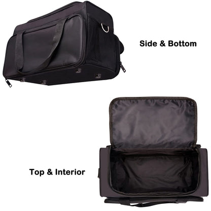 BARBERPLAN Barber Hairdressing Bag - Large Travel Storage Bag for Salon Tools, Makeup, Cosmetics - Portable Handbag for Hair Stylists and Beauty Artists (Black)