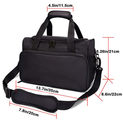 BARBERPLAN Barber Hairdressing Bag - Large Travel Storage Bag for Salon Tools, Makeup, Cosmetics - Portable Handbag for Hair Stylists and Beauty Artists (Black)