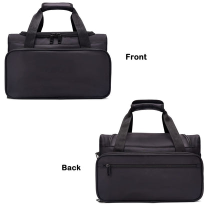 BARBERPLAN Barber Hairdressing Bag - Large Travel Storage Bag for Salon Tools, Makeup, Cosmetics - Portable Handbag for Hair Stylists and Beauty Artists (Black)
