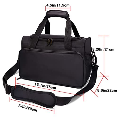 BARBERPLAN Barber Hairdressing Bag - Large Travel Storage Bag for Salon Tools, Makeup, Cosmetics - Portable Handbag for Hair Stylists and Beauty Artists (Black) - görsel 8