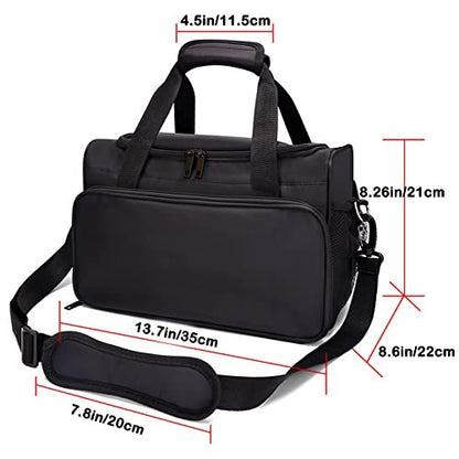 BARBERPLAN Barber Hairdressing Bag - Large Travel Storage Bag for Salon Tools, Makeup, Cosmetics - Portable Handbag for Hair Stylists and Beauty Artists (Black)