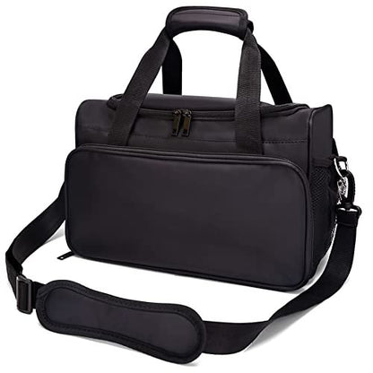 BARBERPLAN Barber Hairdressing Bag - Large Travel Storage Bag for Salon Tools, Makeup, Cosmetics - Portable Handbag for Hair Stylists and Beauty Artists (Black)