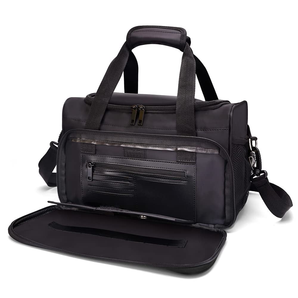 BARBERPLAN Barber Hairdressing Bag - Large Travel Storage Bag for Salon Tools, Makeup, Cosmetics - Portable Handbag for Hair Stylists and Beauty Artists (Black) - görsel 3