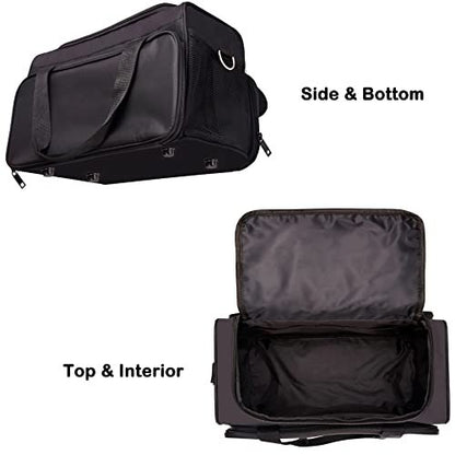 BARBERPLAN Barber Hairdressing Bag - Large Travel Storage Bag for Salon Tools, Makeup, Cosmetics - Portable Handbag for Hair Stylists and Beauty Artists (Black)