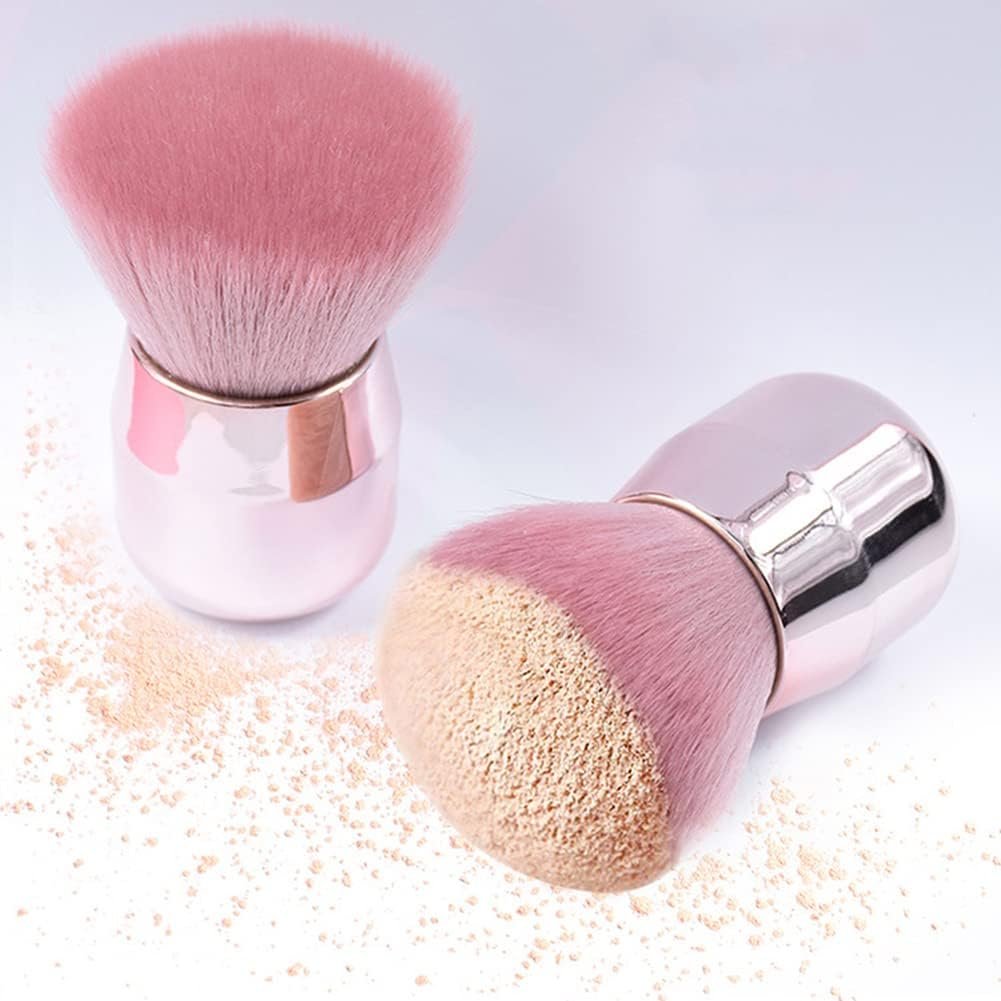 RUNGANG Nail Dust Brush for Acrylic and Dip Powder – Soft Kabuki Nail Cleaner Brush for Manicure, Makeup, Nail Art – Pink Handle - görsel 9