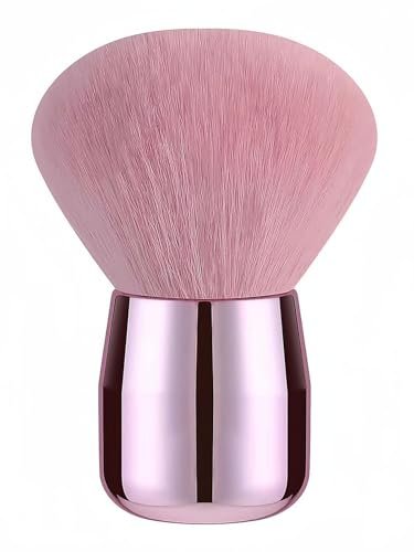 RUNGANG Nail Dust Brush for Acrylic and Dip Powder – Soft Kabuki Nail Cleaner Brush for Manicure, Makeup, Nail Art – Pink Handle - görsel 2